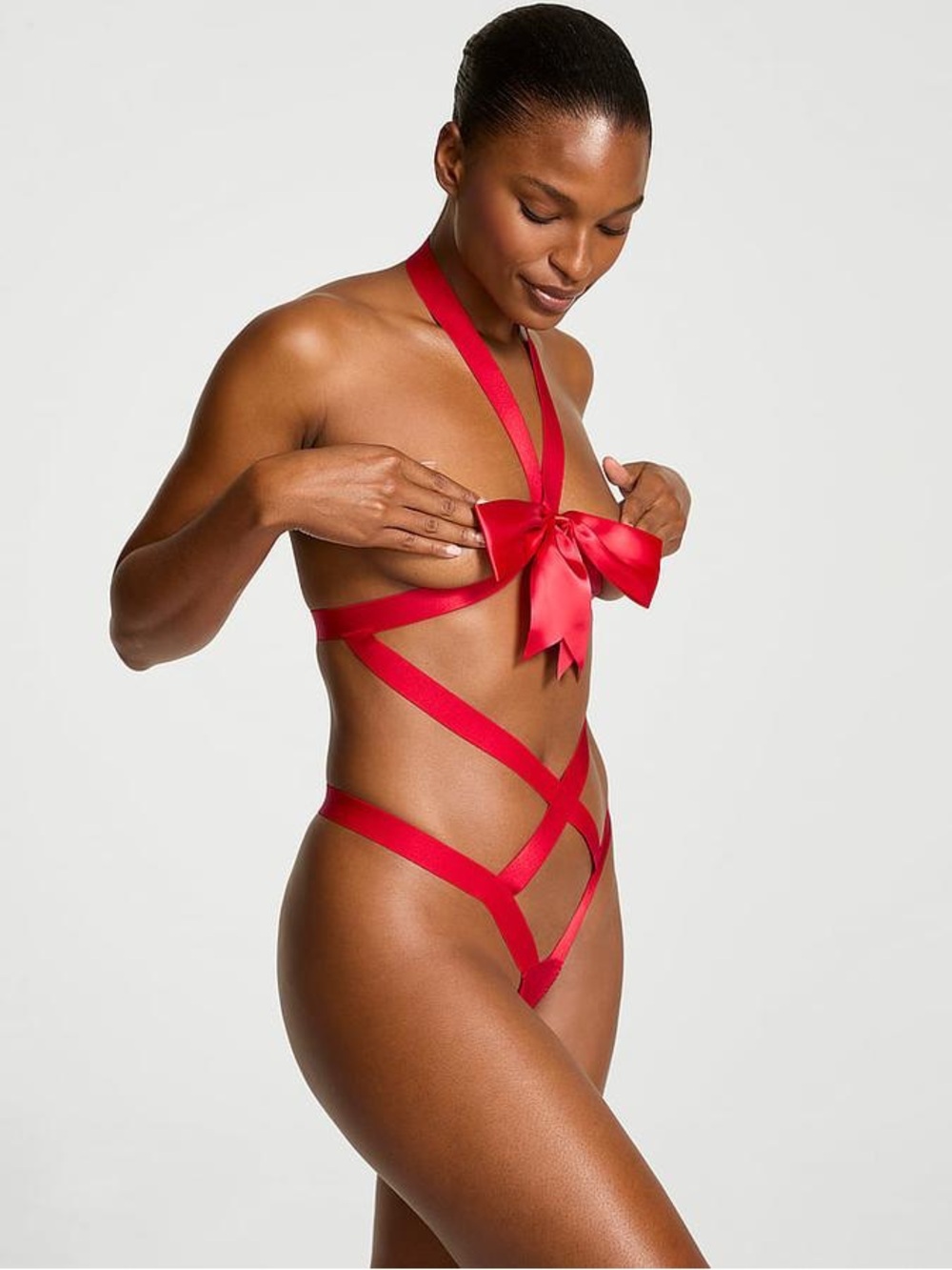 Victoria Secret VERY SEXY
Satin Bow Cupless Playsuit